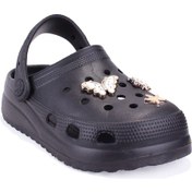 Resim Dagoster Dja75-205 Siyah Taşlı Ortopedik Günlük Kız Çocuk Cross Spor Terlik Siyah 