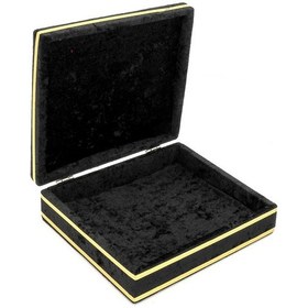 Resim Ihvanonline Kadife Kaplı Sandık Hediyelik, Dekor Siyah 