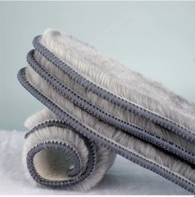 Resim Fochsia Kalın Isıtmalı Kürk Astarlı Erkek Kadın Gri 43-48 Kışlık Kar Botu İçlik Tabanlık 