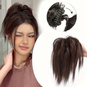 Resim saç tokası Klipsi Dağınık Topuz Saç Parçası Chignon saç tokası Klipsi Saç Topuz Uzantıları Tousled Updo Saç Topuzları saç tokası Klipsi At Kuyruğu Saç Parçaları Sentetik At Kuyruğu Saç Uzantıları, At Kuyruğu Örgü Saç Uzantıları, Kadınlar İçin Uygun 