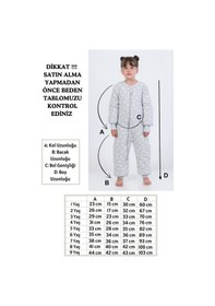 Resim Cantoy Kız Erkek Çocuk Kalın Elyaf Dolgulu Premium Kalite 2.5 Tog Desenli Uyku Tulumu Koyu Gri - Beyaz 