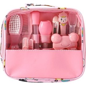 Resim Yifomall 13 Parçalık Premium Bebek Bakım Seti - Termometre, Tırnak Makası, Saç Fırçası Ve Daha Fazlası İçeren Seyahat Çantası 