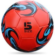 Resim Profesyonel Ayak Topu Aşınmaya Dayanıklı Su Geçirmez Anti-ekstrüzyon Oyun Yarışması İçin Açık Futbol Topu Kırmızı 