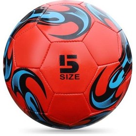 Resim Profesyonel Ayak Topu Aşınmaya Dayanıklı Su Geçirmez Anti-ekstrüzyon Oyun Yarışması İçin Açık Futbol Topu Kırmızı 