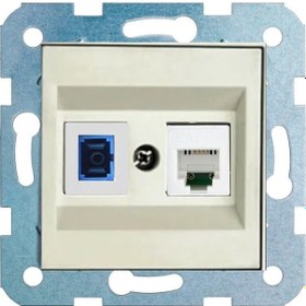 Resim Ovivo Beyaz Nummeris Telefon+Sc Fiber Optik Priz Mekanizma-Çerçeve Yoktur!!! 