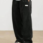 Resim Sonbahar/Kış için cepleri detaylı büyük beden kadife rahat bol kesim pantolon 