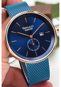Resim Ferrucci 3atm Suya Dayanıklı Erkek Kol Saati, Çelik Kordon & Özel Tasarım, Lacivert Sdfer161 Lacivert 