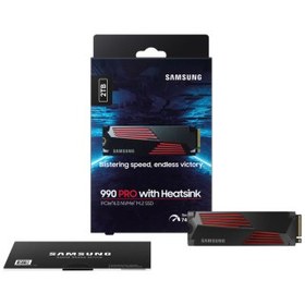 Resim SAMSUNG MZ-V9P2T0CW, 990 PRO, 2TB, 7450/6900, Gen4, NVMe PCIe M.2 2280, SSD (Soğutuculu) 