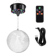 Resim Lillian 7,8 Inç Asılı Disko Topu Işıklı LED Aynalı Dönen Parti Dekorasyonları Iç Mekan (Yurt Dışından) 