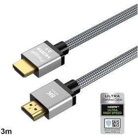 Resim Paugge Ultra Sertifikalı 8K 60Hz. 4K 120Hz Hdmi 2.1 Kablo 3M 