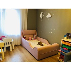 Resim Puf Bebe Montessori Serisi _yumuşacık Puf_çocuk_bebek_başlığı Minderli Yatak90x190 Ölçüde (YATAK DAHİLDİR) 