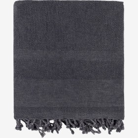 Resim Stone Taşlama Yıkamalı Gofre Peştemal Siyah - Siyah / 85X160 