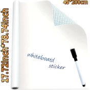 Resim Gateesat Beyaz Yazılabilir Yeniden Kullanılabilir Yapışkanlı Tebeşir Pano Dekor Beyaz 