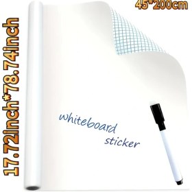 Resim Gateesat Beyaz Yazılabilir Yeniden Kullanılabilir Yapışkanlı Tebeşir Pano Dekor Beyaz 