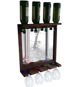 Resim Aynalı Ahşap Şaraplık Viski Bira Salon Bar Duvar Dekoru 44X49 Cm 