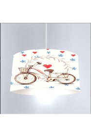 Resim EVSEHOMES Çiçekler Içinde Bisiklet Çocuk Avizesi Ea951 
