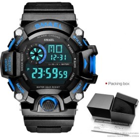 Resim Hanyang Siyah Mavi Kutu Smael Kamuflaj Zeytin Açık Erkekler Için Dijital Saat Otomatik Tarih LED Elektronik Spor Kol Saati Erkek Часы Мужские Relogio Montre (Yurt Dışından) 