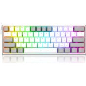 Resim K617-RGB-WG Fizz RGB Red Switch Kablolu Mekanik Q Klavye Beyaz-Gri Redragon