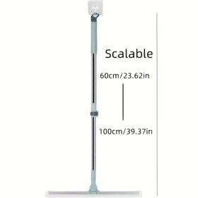 Resim Ayarlanabilir Silikon Emici Mop - 59.99cm Uzatılabilir Sap, Mutfak & Banyo Fayans ve Cam için İdeal, Verimli Temizlik Aracı 