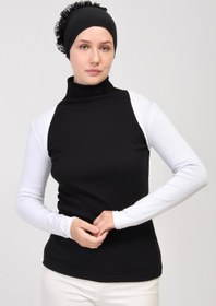 Resim manolyaşal islamic hijab Uzun Kollu Tesettür Bolero-beyaz 