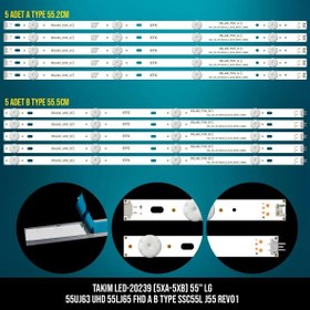 Resim Takım Led-239 (5xa-5xb) 55 Lg 55uj63 Uhd 55lj65 Fhd A B Type Ssc55l J55 Rev01 16092 Etc 