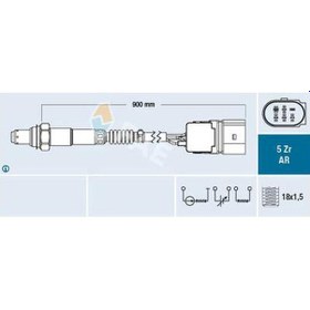 Resim 25401817 Lambda Sensörü M.benz 271 02- Fae-75102 
