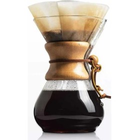 Resim Braventa Collection Epinox Cam Dripper Ekipmanı - Kahve Demleme Aleti - Cam Kahve Demleme - 800 ml - 6 Cup 