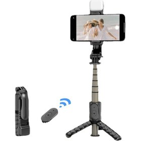 Resim Uzaktan Kumandalı Mini Bluetooth Tripod Siyah (Yurt Dışından) 