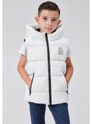 Resim Kapüşonlu Erkek Çocuk Şişme Yelek 51311 Beyaz 