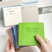 Resim Kompakt Taşınabilir Günlük Planlayıcı Defteri - Çok Renkli, Elastik Kapatmalı ve Gündelik Kontrol Listesi İçeren Mini Kare Cep Boyutunda Düzenleyici - Ofis ve Kişisel Kullanım için İdeal, Ofis Aksesuarı | Kompakt Tasarım | Kaliteli Kağıt 