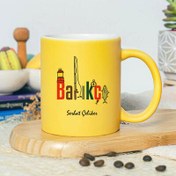 Resim İsme Özel Balıkçı Sarı Kupa Bardak 