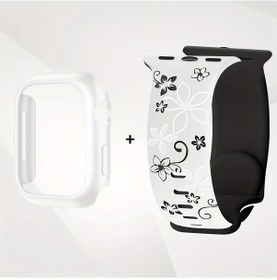 Resim Sunshine022 2 Adet Kadın Su Geçirmez Ayarlanabilir Spor Bileklik Ve Pc Kılıf, 40-46mm Akıllı Saat Aksesuarı Mixed Color 3 