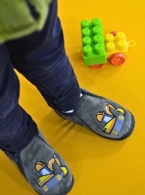 Resim First Step Kepçe Nakışlı Yeşil Erkek Çocuk Fermuarlı Panduf-F-735 