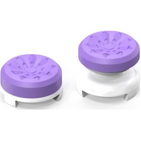 Resim Sony Playstation 5/4/8bitdo Ultimate Denetleyici Kaymaz Başparmak Kapakları İçin 2 Adet Silikon Thumb Çubuk Sapları Mor 