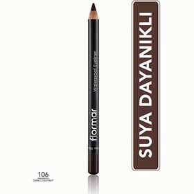 Resim Flormar Suya Dayanıklı ve Yoğun Pigmentli Mat Göz Kalemi 106 Dark Chestnut 