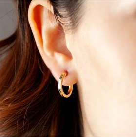 Resim Cenova 14 Ayar Altın Halka Küpe 