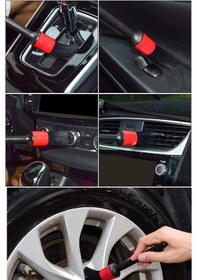 Resim Oto Uyumlu Araç Detaylı Temizlik Fırçası-5+1 Oto Araba Yıkama Klima Temizleme Fırçası-1 Adet Fırça 6 Adet 