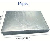 Resim Globalbloom 16 Adet 15.75 X 9.85 İnç Oto Ses Yalıtım Ve Isı Koruma Matı Motor Bölmesi İçin Kendinden Yapışkanlı Alüminyum Folyolu Eva Malzeme 