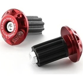 Resim Willowhaven Kırmızı 2'li İki Renkli Motosiklet Alüminyum Tutamak Tıkacı - Evrensel Kaymaz 