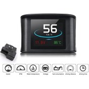 Resim Otomobil Parçaları Obd Araba Akıllı Head-up Ekranı Hud Metre Su Sıcaklığı Hız Göstergesi Alarmı 