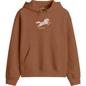 Resim Horse - Premium Hoodie - S / Kahverengi 