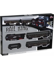 Resim Vardem Rail King Pilli Klasik Tren Seti 19 Parça Pilli Raylı Tren 