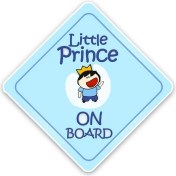 Resim Tsc Arabada Prens Var Arabada Bebek Var Sticker Etiket 18 cm 