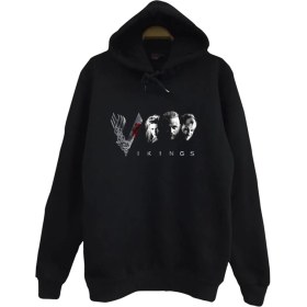 Resim stonedfame Vikings Baskılı Çocuk Sweatshirt 