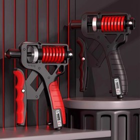 Resim El Kuvvetlendirici, Ayarlanabilir Parmak Genişletici 5-165Kg, ABS Malzeme, Şarj Edilmemiş, Kaymaz Sayacı, Kol, Bilek, Parmak Eğitimi İçin - Kırmızı & Siyah 