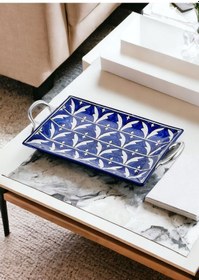 Resim The Mia Corallo Servis Tepsisi Mavi 47 x 27 CM 