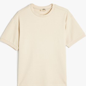 Resim Erkek Çocuk Oversize Basic Tişört Kısa Kollu Bisiklet Yaka Pamuklu 