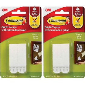 Resim 3m 17201 Command Orta Boy Cırt Bant 2 Paket 
