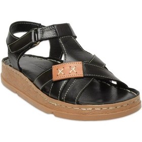 Resim Mammamia D25ys-2440 Kadın Hakiki Deri Comfort Sandalet Siyah Siyah 