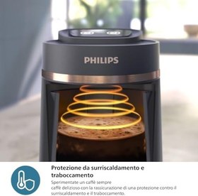 Resim Philips 5000 Serisi Türk Kahvesi Makinesi, Közde Türk Kahvesi Pişirme Fonksiyonu, Kullanımı Kolay Dokunmatik Tuşlar Siyah & Bakır, HDA150/60 